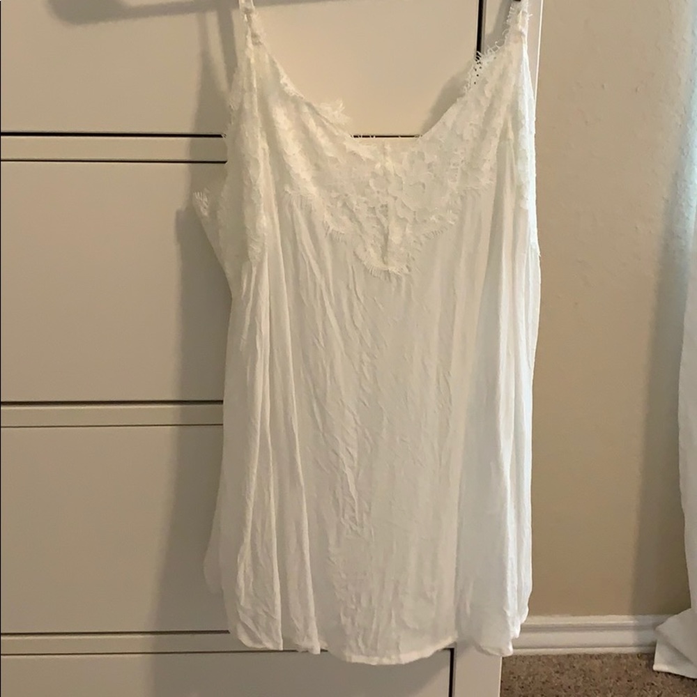 Abercrombie & Fitch white lace camisole